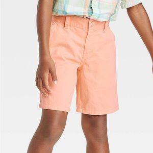 Cat & Jack Flat Front At the Knee Shorts Size M (8) -Orange